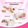 image:imageMelodySusie Nail Arm Rest Soft PU Leather Wrist Support Cushion Portable Hand Rest for Acrylic Gel Nail Art EasyClean for Home Salon Travel PinkPink