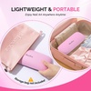 image:imageMelodySusie Nail Arm Rest Soft PU Leather Wrist Support Cushion Portable Hand Rest for Acrylic Gel Nail Art EasyClean for Home Salon Travel PinkPink