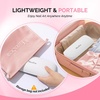 image:imageMelodySusie Nail Arm Rest Soft PU Leather Wrist Support Cushion Portable Hand Rest for Acrylic Gel Nail Art EasyClean for Home Salon Travel PinkWhite
