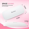 image:imageMelodySusie Nail Arm Rest Soft PU Leather Wrist Support Cushion Portable Hand Rest for Acrylic Gel Nail Art EasyClean for Home Salon Travel PinkWhite