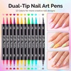 image:imageMelodySusie Nail Art Pens Set 12 Colors 07MM Nail Polish Pens for Nail Art Nail Dotting Tool Drawing Pen for Nail Design Manicure Nail Pens for Salon and DIY at Home12 Colors DoubleEnded