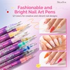 image:imageMelodySusie Nail Art Pens Set 12 Colors 07MM Nail Polish Pens for Nail Art Nail Dotting Tool Drawing Pen for Nail Design Manicure Nail Pens for Salon and DIY at Home12 PCS 05MM