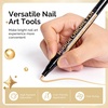 image:imageMelodySusie Nail Art Pens Set 12 Colors 07MM Nail Polish Pens for Nail Art Nail Dotting Tool Drawing Pen for Nail Design Manicure Nail Pens for Salon and DIY at Home3PCS 07MM Chrome Metallic