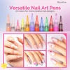 image:imageMelodySusie Nail Art Pens Set 12 Colors 07MM Nail Polish Pens for Nail Art Nail Dotting Tool Drawing Pen for Nail Design Manicure Nail Pens for Salon and DIY at Home24 PCS