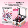 image:imageMelodySusie Nail Drill Bits Holder 25 Holes Case Portable Dustproof Displayer Organizer Container Nail Tech Professional Nail Art Tool Travel Salon Home Silver Drill Bits Not IncludedAurora