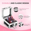 image:imageMelodySusie Nail Drill Bits Holder 25 Holes Case Portable Dustproof Displayer Organizer Container Nail Tech Professional Nail Art Tool Travel Salon Home Silver Drill Bits Not IncludedBlack