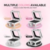 image:imageMelodySusie Nail Drill Bits Holder 25 Holes Case Portable Dustproof Displayer Organizer Container Nail Tech Professional Nail Art Tool Travel Salon Home Silver Drill Bits Not IncludedBlack