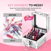 image:imageMelodySusie Nail Drill Bits Holder 25 Holes Case Portable Dustproof Displayer Organizer Container Nail Tech Professional Nail Art Tool Travel Salon Home Silver Drill Bits Not IncludedSilver