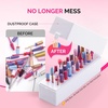 image:imageMelodySusie Nail Drill Bits Holder 30 Holes Case Portable Dustproof Displayer Organizer Container Nail Tech Professional Nail Art Tool Travel Salon Home White Drill Bits Not IncludedWhite