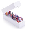 image:imageMelodySusie Nail Drill Bits Holder 48 Holes Case Portable Dustproof Displayer Organizer Container Nail Tech Professional Nail Art Tool Travel Salon Home White Drill Bits Not IncludedWhite