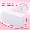 image:imageMelodySusie Nail Drill Bits Holder 48 Holes Case Portable Dustproof Displayer Organizer Container Nail Tech Professional Nail Art Tool Travel Salon Home White Drill Bits Not IncludedWhite