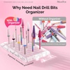 image:imageMelodySusie Nail Drill Bits Holder with 12 Holes and Nail Art Tools Storage Box