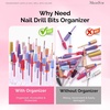 image:imageMelodySusie Nail Drill Bits Holder with 36 Holes and 21pcs Nail Drill Bit Set Professional 332 Ceramic Diamond Carbide Acrylic Gel Nail Art Tool Kit