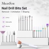 image:imageMelodySusie Nail Drill Bits Holder with 36 Holes and 21pcs Nail Drill Bit Set Professional 332 Ceramic Diamond Carbide Acrylic Gel Nail Art Tool Kit