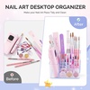 image:imageMelodySusie Nail Drill Holder 21 Holes Nail Drill Bits Holder Professional Acrylic Nail Tools Storage Box Organizer Displayer for Manicure Efile Accessories Nail Drill Kit Salon Home Light PurpleClear