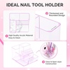 image:imageMelodySusie Nail Drill Holder 21 Holes Nail Drill Bits Holder Professional Acrylic Nail Tools Storage Box Organizer Displayer for Manicure Efile Accessories Nail Drill Kit Salon Home Light PurpleLight Purple