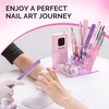 image:imageMelodySusie Nail Drill Holder 21 Holes Nail Drill Bits Holder Professional Acrylic Nail Tools Storage Box Organizer Displayer for Manicure Efile Accessories Nail Drill Kit Salon Home Light PurpleLight Purple