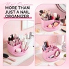 image:imageMelodySusie Nail Drill Holder and Nail Art Tools Storage Box Large Capacity Sturdy Desk Organizer for 332 Nail Drill Bits Nail Tech Supplies Container for Acrylic Salon amp Home WhitePink