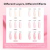 image:imageMelodySusie Nail Magnet Set 16PCS Cat Eye Gel Nail Polish Magnets Round Square Double Ended Magnet Stick Cat Eye Magnet for Nails Strong Magnetic Nail Polish Magnets Nail Design ToolsDaily Nude Pink set