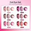 image:imageMelodySusie Nail Magnet Set 16PCS Cat Eye Gel Nail Polish Magnets Round Square Double Ended Magnet Stick Cat Eye Magnet for Nails Strong Magnetic Nail Polish Magnets Nail Design ToolsRuby Gleam Cat Eye Set
