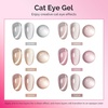 image:imageMelodySusie Nail Magnet Set 16PCS Cat Eye Gel Nail Polish Magnets Round Square Double Ended Magnet Stick Cat Eye Magnet for Nails Strong Magnetic Nail Polish Magnets Nail Design ToolsMinimal Nude Cat Eye Set