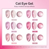 image:imageMelodySusie Nail Magnet Set 16PCS Cat Eye Gel Nail Polish Magnets Round Square Double Ended Magnet Stick Cat Eye Magnet for Nails Strong Magnetic Nail Polish Magnets Nail Design ToolsPink Gem Cat Eye Gel Set
