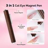 image:imageMelodySusie Nail Magnet Set 16PCS Cat Eye Gel Nail Polish Magnets Round Square Double Ended Magnet Stick Cat Eye Magnet for Nails Strong Magnetic Nail Polish Magnets Nail Design Tools2PCS3 in 1 nail magnet