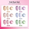 image:imageMelodySusie Nail Magnet Set 16PCS Cat Eye Gel Nail Polish Magnets Round Square Double Ended Magnet Stick Cat Eye Magnet for Nails Strong Magnetic Nail Polish Magnets Nail Design ToolsMacaron Cat Eye Set