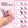 image:imageMelodySusie Nail Magnet Set 16PCS Cat Eye Gel Nail Polish Magnets Round Square Double Ended Magnet Stick Cat Eye Magnet for Nails Strong Magnetic Nail Polish Magnets Nail Design Tools16PCS Nail Magnet