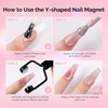 image:imageMelodySusie Nail Magnet Set 16PCS Cat Eye Gel Nail Polish Magnets Round Square Double Ended Magnet Stick Cat Eye Magnet for Nails Strong Magnetic Nail Polish Magnets Nail Design Tools2PCS3 in 1 nail magnet