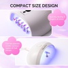 image:imageMelodySusie Nail Stand for Press Ons 3 PCS Shiny Magnetic Bases Sets for Practice Painting Display with Brush Holder and 100 Pcs Reusable DoubleSided Tape for Home DIY Salon SuppliesPurple  Gray