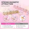 image:imageMelodySusie Nail Stand for Press Ons 3 PCS Shiny Magnetic Bases Sets for Practice Painting Display with Brush Holder and 100 Pcs Reusable DoubleSided Tape for Home DIY Salon SuppliesPink  brown