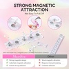 image:imageMelodySusie Nail Stand for Press Ons 3 PCS Shiny Magnetic Bases Sets for Practice Painting Display with Brush Holder and 100 Pcs Reusable DoubleSided Tape for Home DIY Salon SuppliesShiny Wave