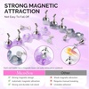 image:imageMelodySusie Nail Stand for Press Ons 3 PCS Shiny Magnetic Bases Sets for Practice Painting Display with Brush Holder and 100 Pcs Reusable DoubleSided Tape for Home DIY Salon SuppliesPurple  Gray