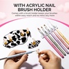 image:imageMelodySusie Nail Stand for Press Ons 3 PCS Shiny Magnetic Bases Sets for Practice Painting Display with Brush Holder and 100 Pcs Reusable DoubleSided Tape for Home DIY Salon SuppliesSpotted Cloud