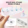 image:imageMelodySusie Nail Stand for Press Ons 3 PCS Shiny Magnetic Bases Sets for Practice Painting Display with Brush Holder and 100 Pcs Reusable DoubleSided Tape for Home DIY Salon SuppliesShiny Cloud