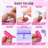 image:imageMelodySusie Nail Stand for Press Ons 3 PCS Shiny Magnetic Bases Sets for Practice Painting Display with Brush Holder and 100 Pcs Reusable DoubleSided Tape for Home DIY Salon SuppliesPurple  Gray