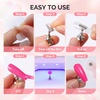 image:imageMelodySusie Nail Stand for Press Ons 3 PCS Shiny Magnetic Bases Sets for Practice Painting Display with Brush Holder and 100 Pcs Reusable DoubleSided Tape for Home DIY Salon SuppliesPink  Coffee