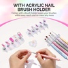 image:imageMelodySusie Nail Stand for Press Ons 3 PCS Shiny Magnetic Bases Sets for Practice Painting Display with Brush Holder and 100 Pcs Reusable DoubleSided Tape for Home DIY Salon SuppliesShiny Cloud
