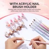image:imageMelodySusie Nail Stand for Press Ons 3 PCS Shiny Magnetic Bases Sets for Practice Painting Display with Brush Holder and 100 Pcs Reusable DoubleSided Tape for Home DIY Salon SuppliesPink  Coffee