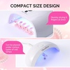 image:imageMelodySusie Nail Stand for Press Ons 3 PCS Shiny Magnetic Bases Sets for Practice Painting Display with Brush Holder and 100 Pcs Reusable DoubleSided Tape for Home DIY Salon SuppliesPink  brown