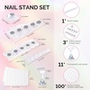 image:imageMelodySusie Nail Stand for Press Ons 3 PCS Shiny Magnetic Bases Sets for Practice Painting Display with Brush Holder and 100 Pcs Reusable DoubleSided Tape for Home DIY Salon SuppliesShiny Cloud