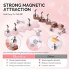 image:imageMelodySusie Nail Stand for Press Ons 3 PCS Shiny Magnetic Bases Sets for Practice Painting Display with Brush Holder and 100 Pcs Reusable DoubleSided Tape for Home DIY Salon SuppliesPink  Coffee