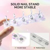 image:imageMelodySusie Nail Stand for Press Ons 3 PCS Shiny Magnetic Bases Sets for Practice Painting Display with Brush Holder and 100 Pcs Reusable DoubleSided Tape for Home DIY Salon SuppliesShiny Wave