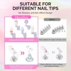 image:imageMelodySusie Nail Stand for Press Ons 3 PCS Shiny Magnetic Bases Sets for Practice Painting Display with Brush Holder and 100 Pcs Reusable DoubleSided Tape for Home DIY Salon SuppliesShiny Wave