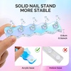 image:imageMelodySusie Nail Stand for Press Ons 3 Sets Blue Acrylic Magnetic Base for Painting Display Holder with Reusable Adhesive Putty for Home DIY Salon Supplies