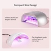 image:imageMelodySusie Nail Stand for Press Ons Super Pink Metal Round With Butterfly Pattern Magnetic Base for Painting Display with Brush Holder And Reusable DoubleSided Tape for Home DIY Salon SuppliesClear
