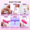 image:imageMelodySusie Nail Stand for Press Ons Super Pink Metal Round With Butterfly Pattern Magnetic Base for Painting Display with Brush Holder And Reusable DoubleSided Tape for Home DIY Salon SuppliesSilver Butterfly