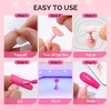 image:imageMelodySusie Nail Stand for Press Ons Super Pink Metal Round With Butterfly Pattern Magnetic Base for Painting Display with Brush Holder And Reusable DoubleSided Tape for Home DIY Salon SuppliesSilver Heart