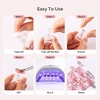 image:imageMelodySusie Nail Stand for Press Ons Super Pink Metal Round With Butterfly Pattern Magnetic Base for Painting Display with Brush Holder And Reusable DoubleSided Tape for Home DIY Salon SuppliesPink